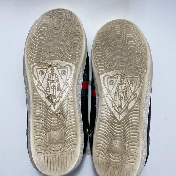 RARE! GUCCI Ace Leather Trainers Black EU43 - Picture 5 of 7